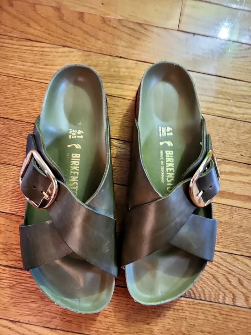 Birkenstock Sienna Olive Green Sandals EU 41